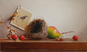 Nest with Cherries and Walnut