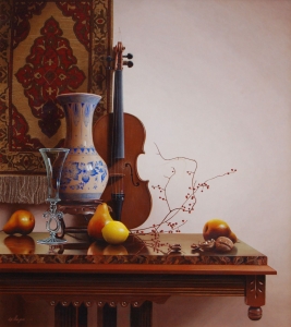 Still Life with Delft Vase and Lemon